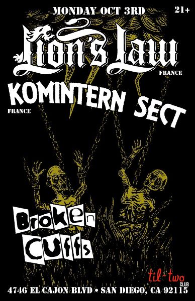 LION'S LAW / KOMINTERN SECT / Broken Cuffs / Sucio