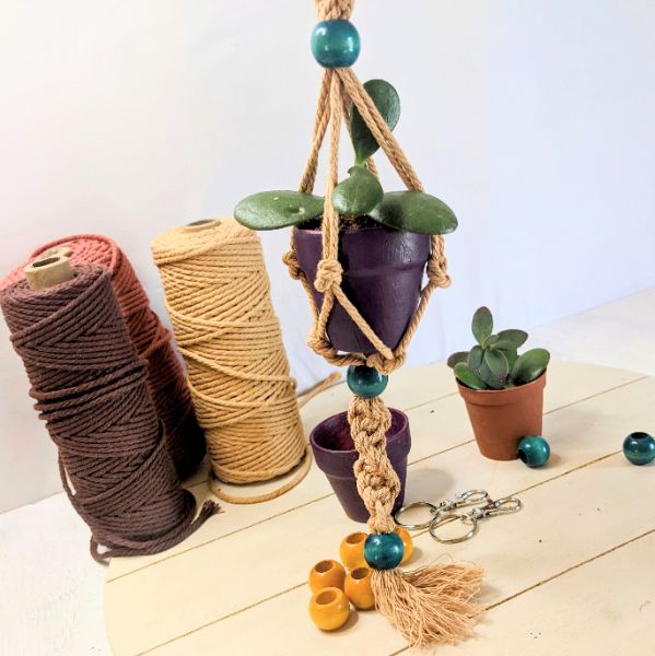 Make your own Mini Macramé Plant Hanger - Virtually!