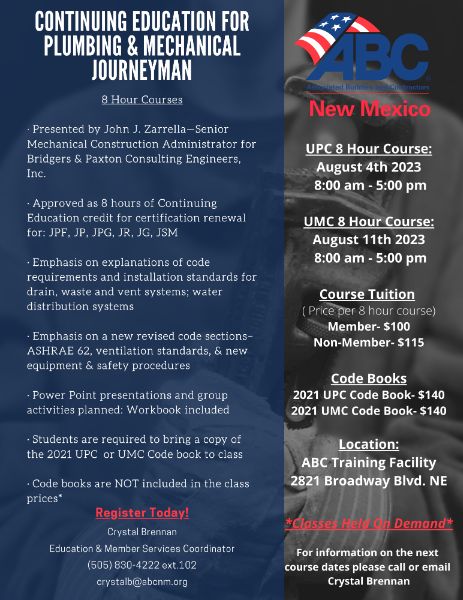 Uniform Mechanical Code Update Course (UMC)