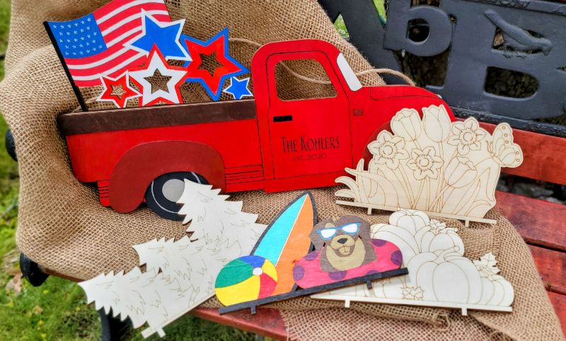 Interchangeable Vintage Truck Door Hanger