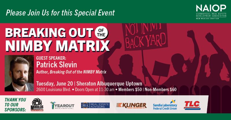 June 20 - Patrick Slevin: Breaking Out of the NIMBY Matrix