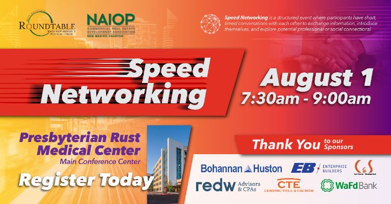 August 1st - Rio Rancho Speed Networking