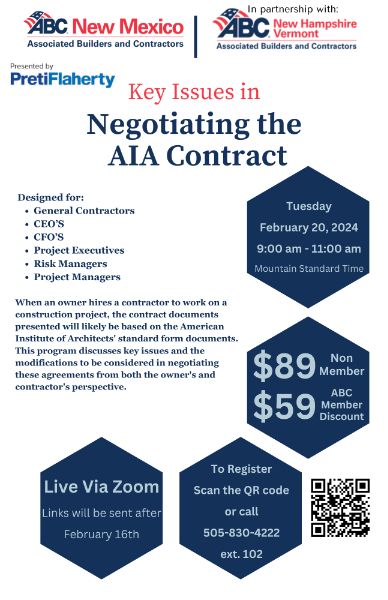 Key Issues Negotiating the AIA Contract