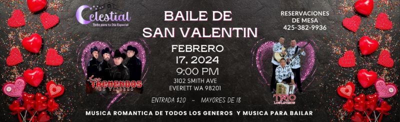 Baile San Valentin con Los Trememndos & El Trio Latino