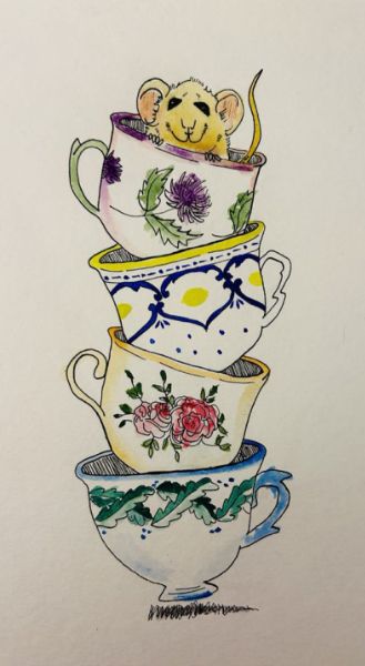 Teacup Watercolor Painting Tea Party!