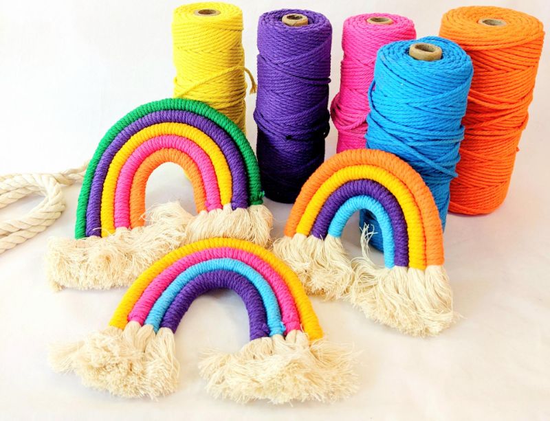 Make Your Own Macramé Rainbow