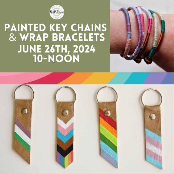 Painted Key Chains and Wrap Bracelet @ Earth Mama Clay Arts