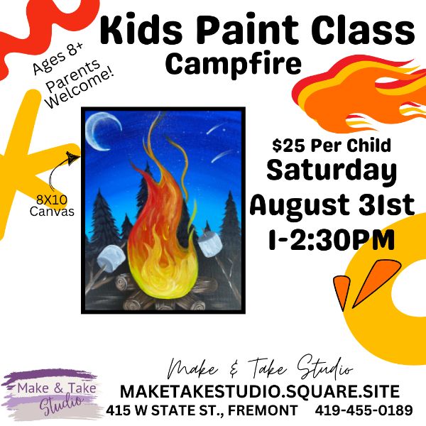 Kids Paint Class- Campfire