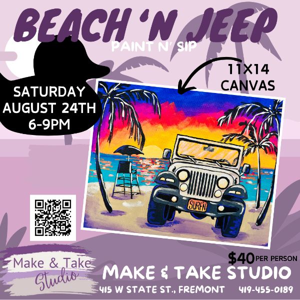 BEACH'N JEEP Paint N' Sip