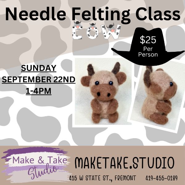 Needle Felting Class-Cow