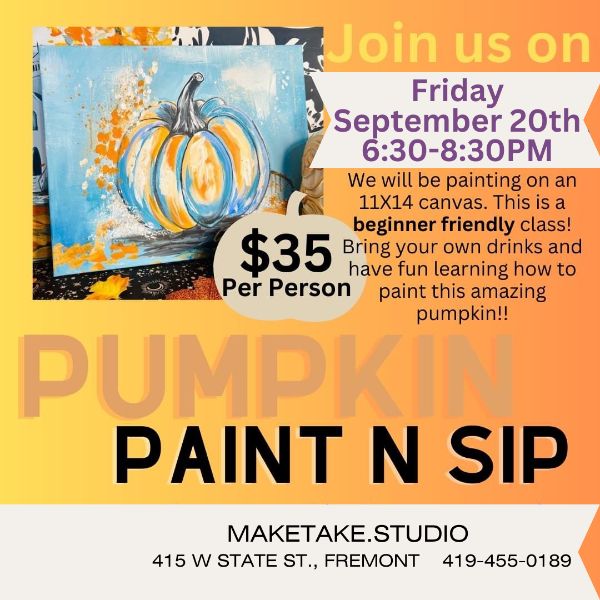 Pumpkin Paint N' Sip