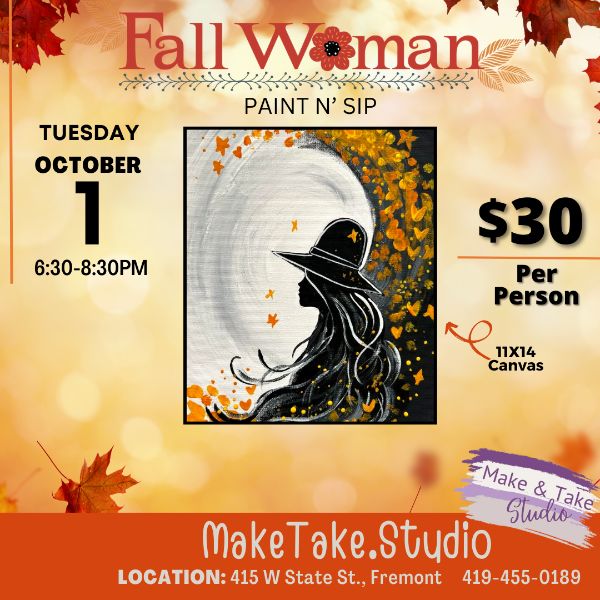 Fall Woman Paint N' Sip