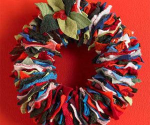 Upcycled Wool Sweater Wreath