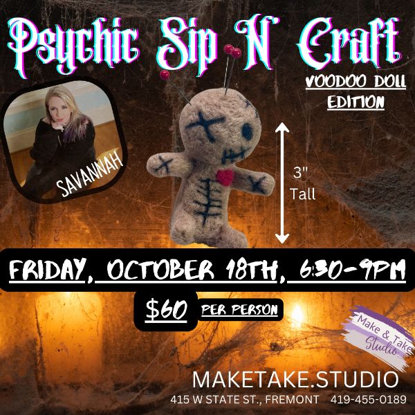 Psychic Sip N' Craft- Voodoo Doll