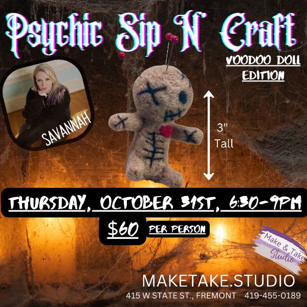 Psychic Sip N' Craft- Voodoo Doll