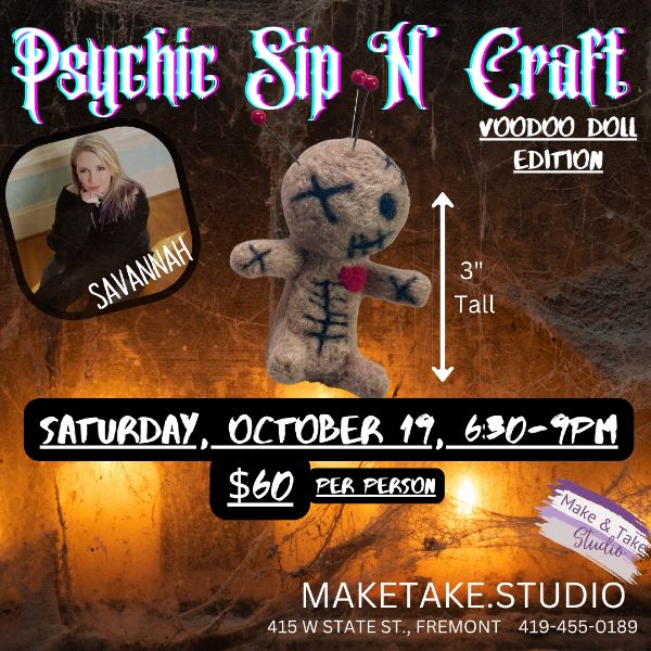 Psychic Sip N' Craft- Voodoo Doll