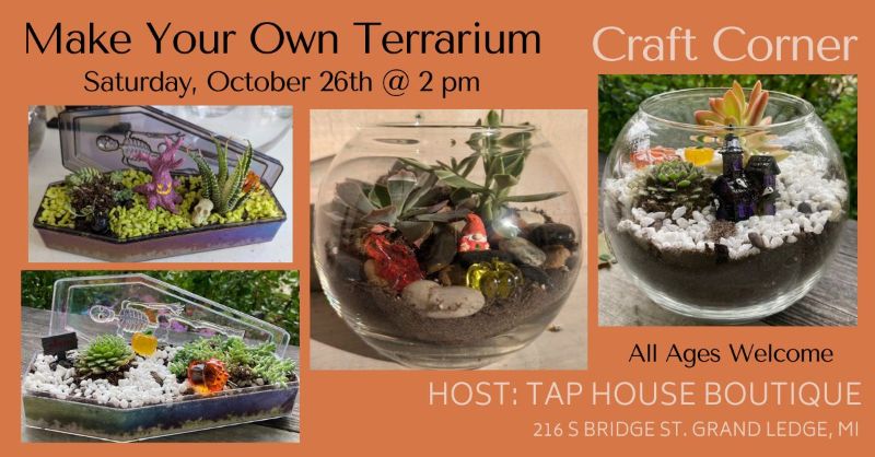 Halloween or Autumn Inspired Terrarium at Tap House Boutique