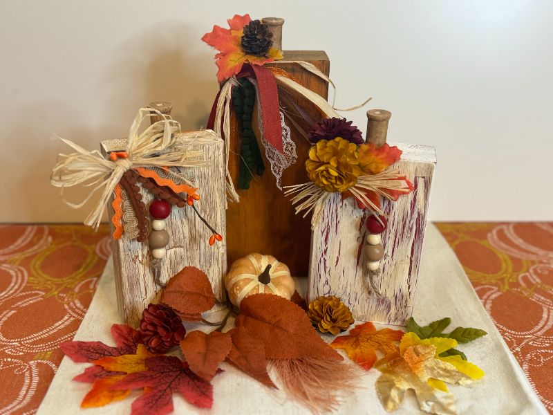 Rustic Wooden Pumpkins Craft Class at Myrtle Ave Brewing