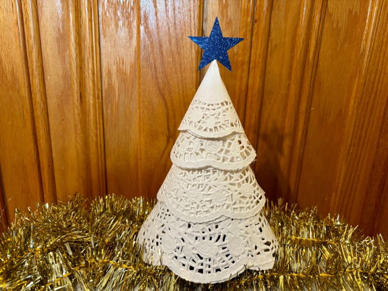 Make Your Own Doily Christmas Trees