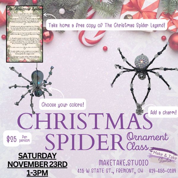 Christmas Spider Ornament Class