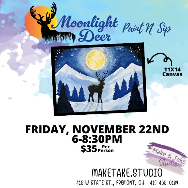 Moonlight Deer Paint N' Sip