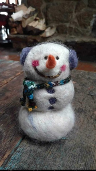 Snowman Needle Felting