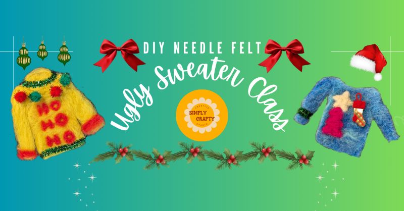 DIY Needle Felting Ugly Sweater at Twiced Blessed