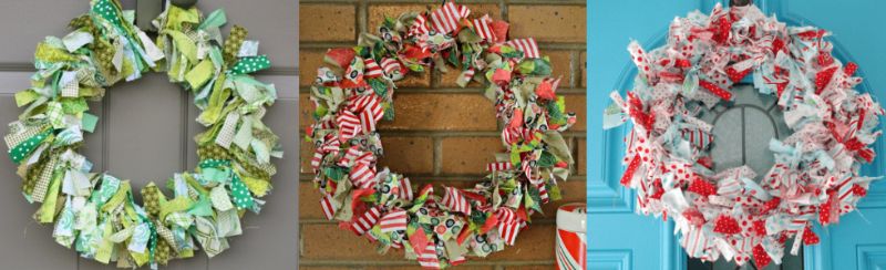 Make Your Own Christmas Rag Wreath