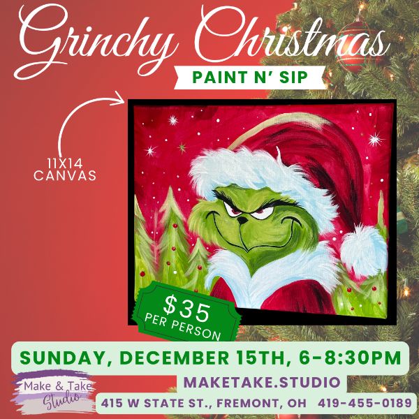 Grinchy Christmas Paint N' Sip