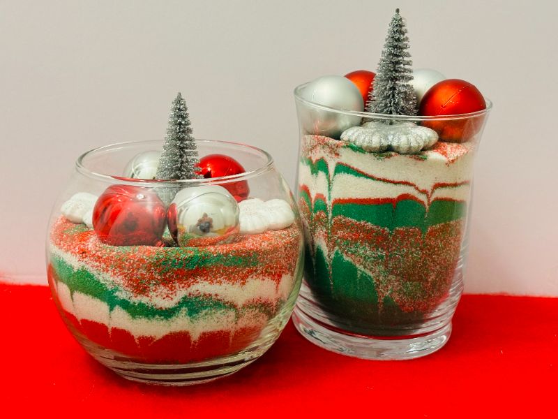 Make Your Own Christmas Sand Art Terrarium