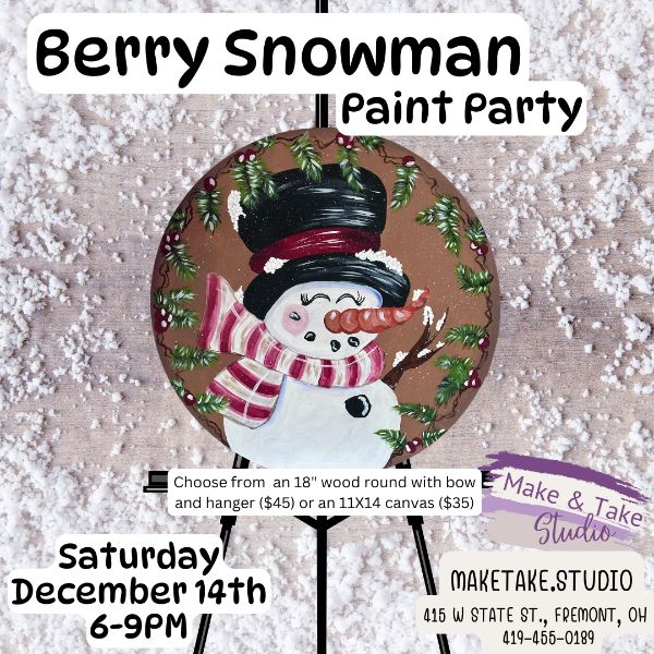 Berry Snowman Paint Party