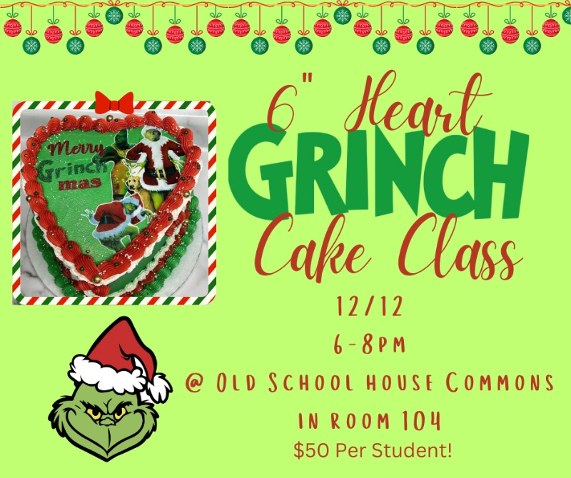 6" Grinch HEART CAKE