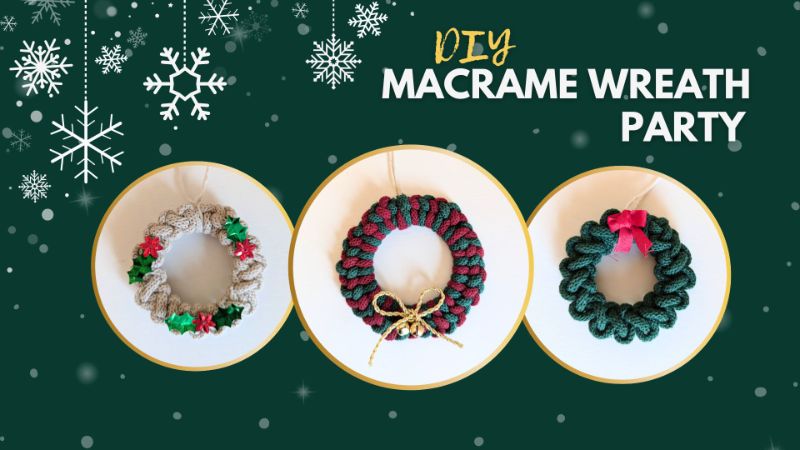 DIY Macrame Wreath Ornaments