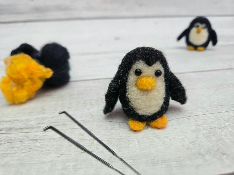 Make Needle Felted Penguin Ornaments at Gristworkz Brewery