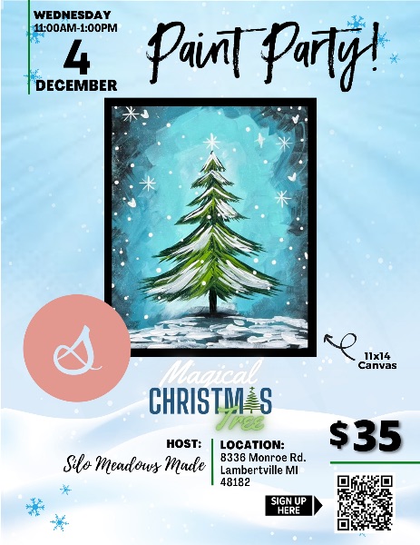 Magical Christmas Tree Paint Party