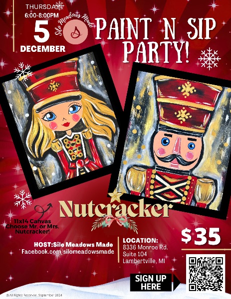 Mr. or Mrs. Nutcracker Paint n Sip Party