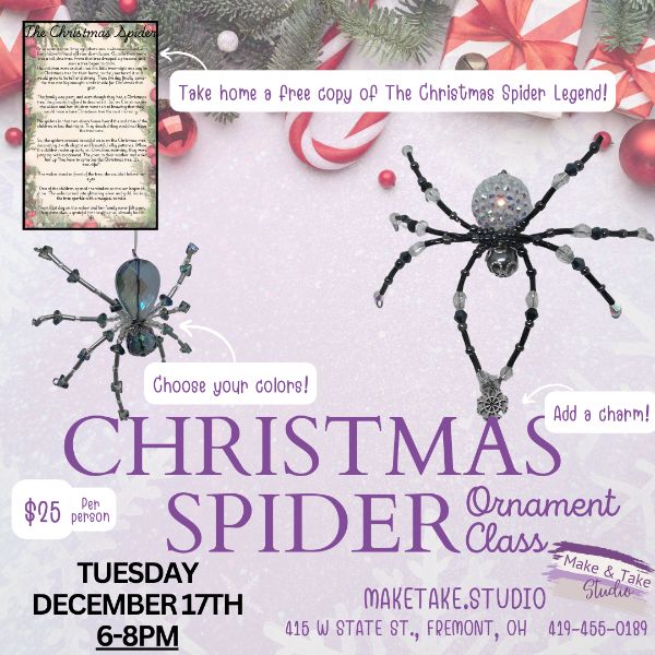 Christmas Spider Ornament Class