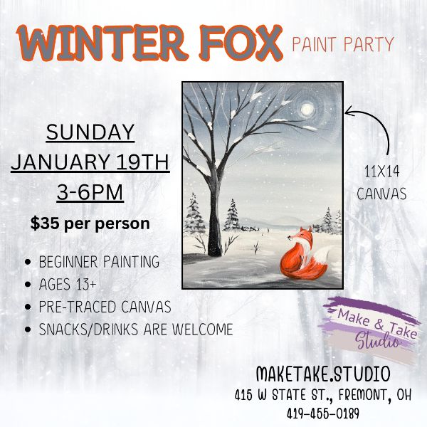 Winter Fox Paint Party