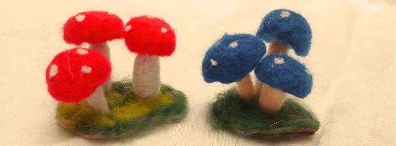 Mushroom Garden, Needle Felting