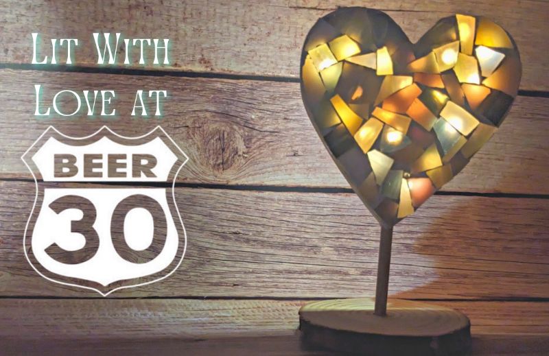 DIY mosaic class: LIT with Love at Beer 30 in Chapman 02.13.25