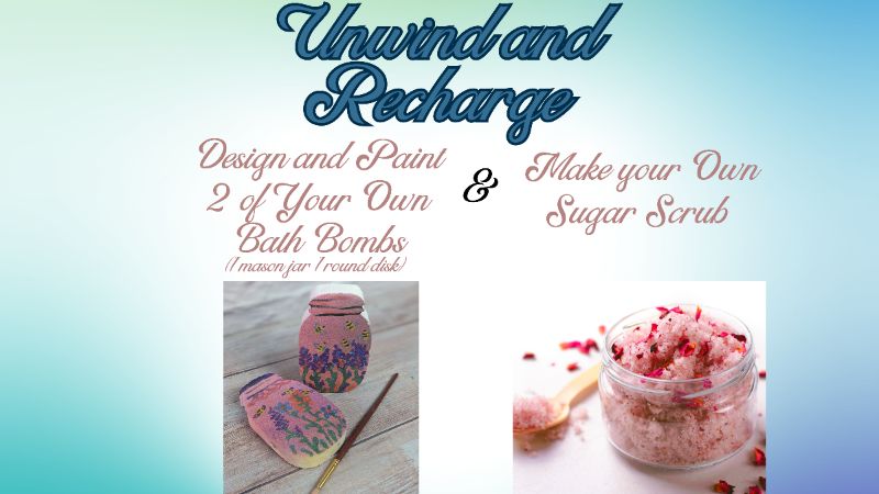 Make Your Own Sugar Scrub and Design & Paint Your Own Bath Bombs