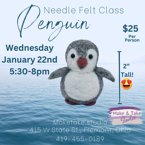 Penguin Needle Felt Class