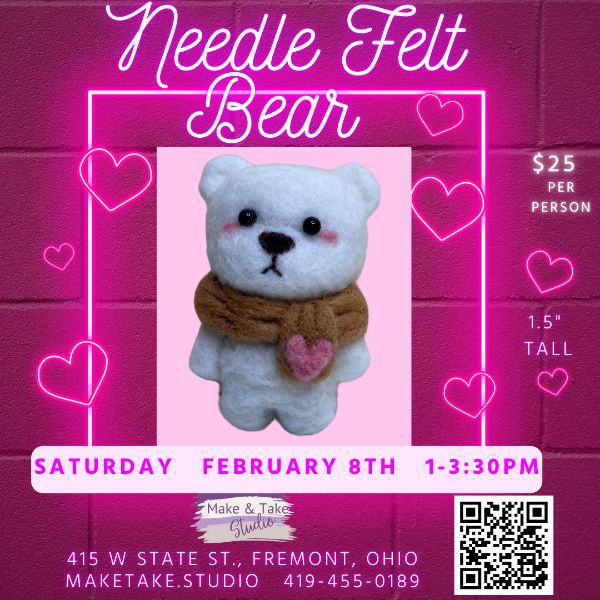 Needle Felting Class-Polar Bear