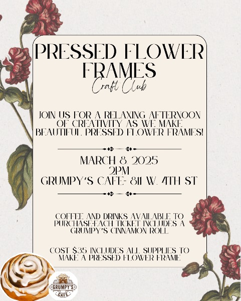Pressed Flower Frames at Grumpy’s Cafe