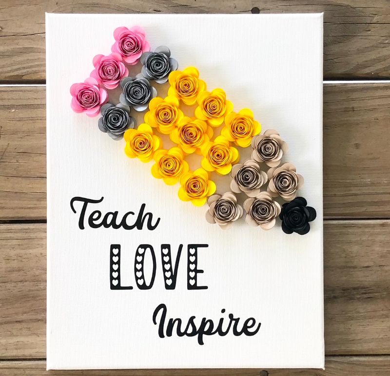 Paper Flower Pencil with Lakeside Petals