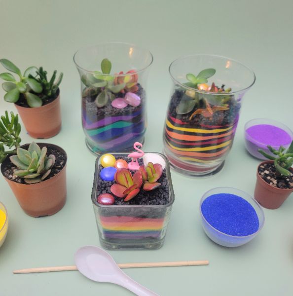 Sand Art Terrarium At Synergy Realty