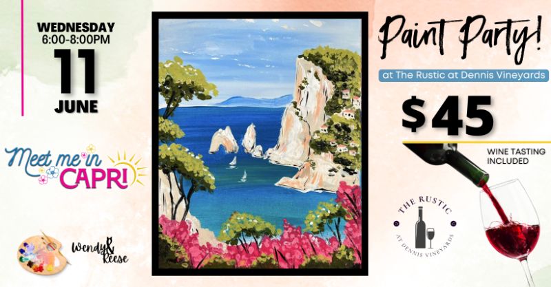 Meet Me in Capri Paint Party at Dennis Vineyards