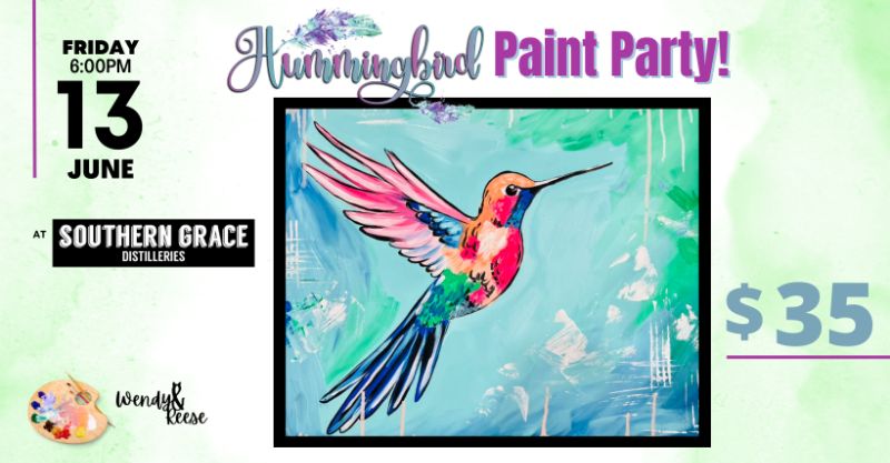 Hummingbird Paint Party at Southern Grace Distilleries