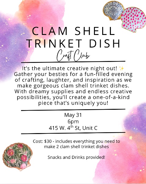 Clam Shell Trinket Dish Workshop