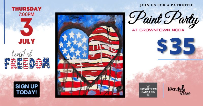 Patriotic Paint Party at Crowntown Cannabis NoDa